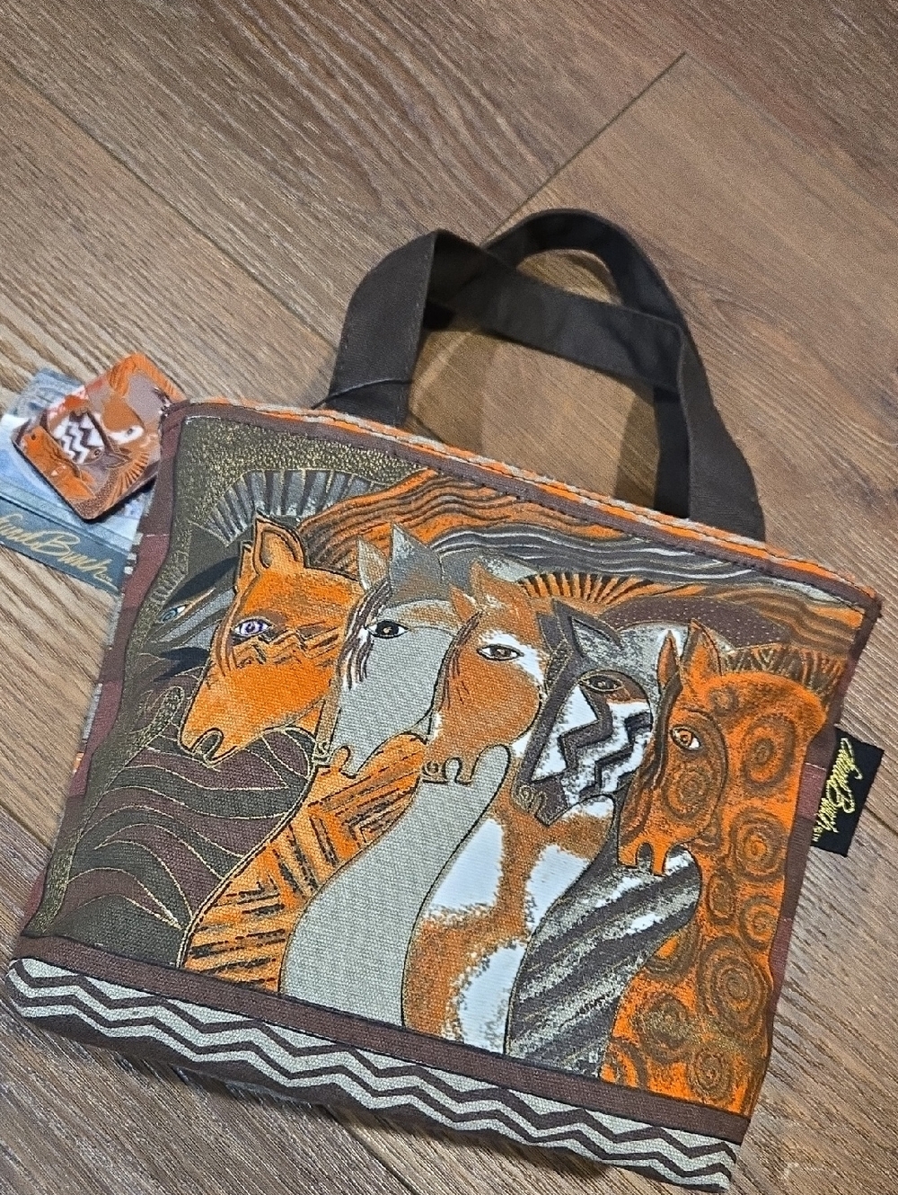 NWT LAUREL BURCH SUN N SAND MOROCCAN MARES CANVAS TOTE. #8014
